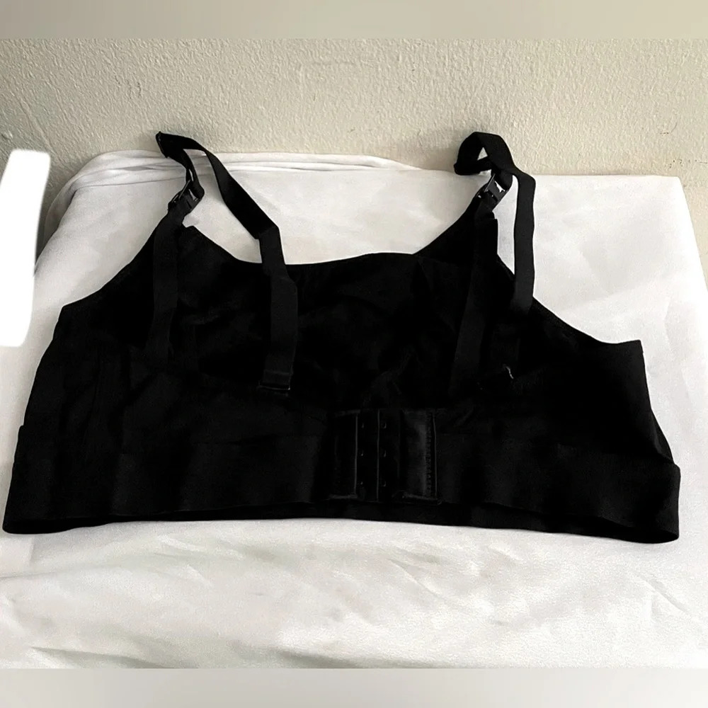 Sz M(38) Momcozy Hands Free Pumping Bra,breast pump compartment black nursing - Picture 6 of 12